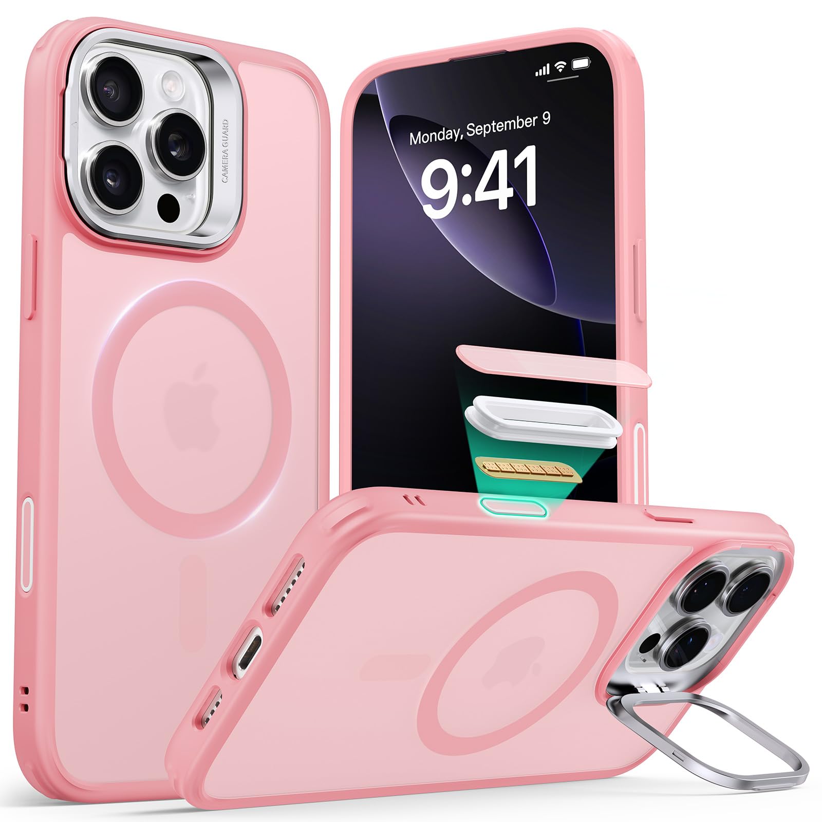 Capa De Telefone Esr Para Iphone 16 Pro Max Com Controle De Câmera Rosa