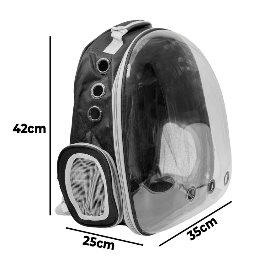 Mochila Pet Visão Panorâmica Passeios Astronauta Cor:azul - imagem 4