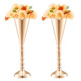 Vaso De Flores De Casamento Vevor, 10 Peças, 43 Cm, Metal Dourado Para Mesa