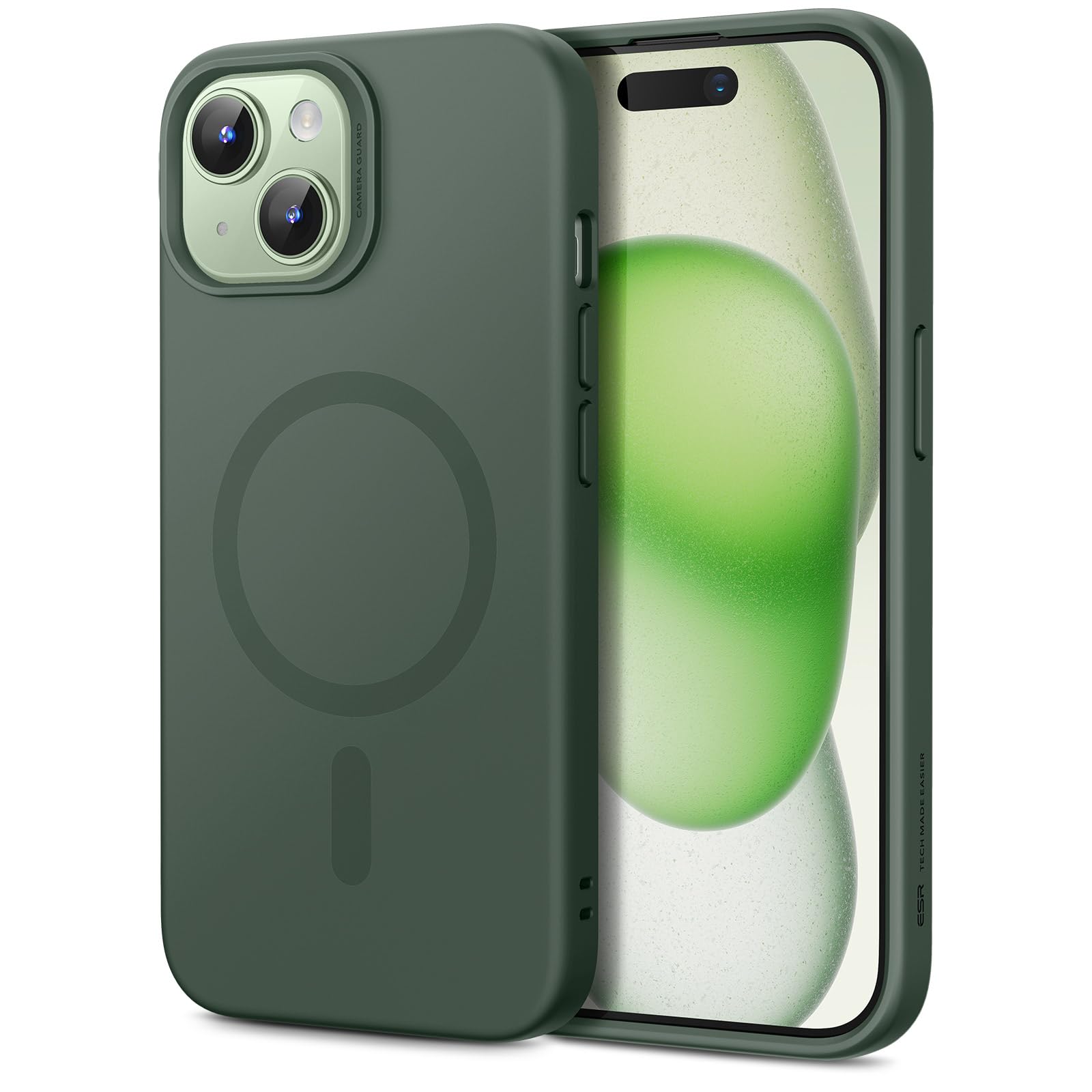 Capa Esr Para Iphone 15 Com Carregamento Magnético Magsafe Verde