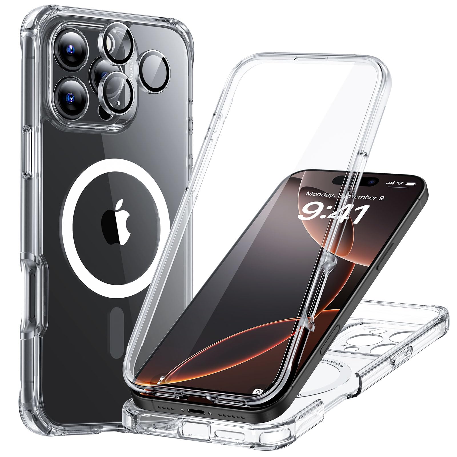 Capa De Telefone Esr Para Iphone 16 Pro Com Capa Transparente De Vidro Temperado
