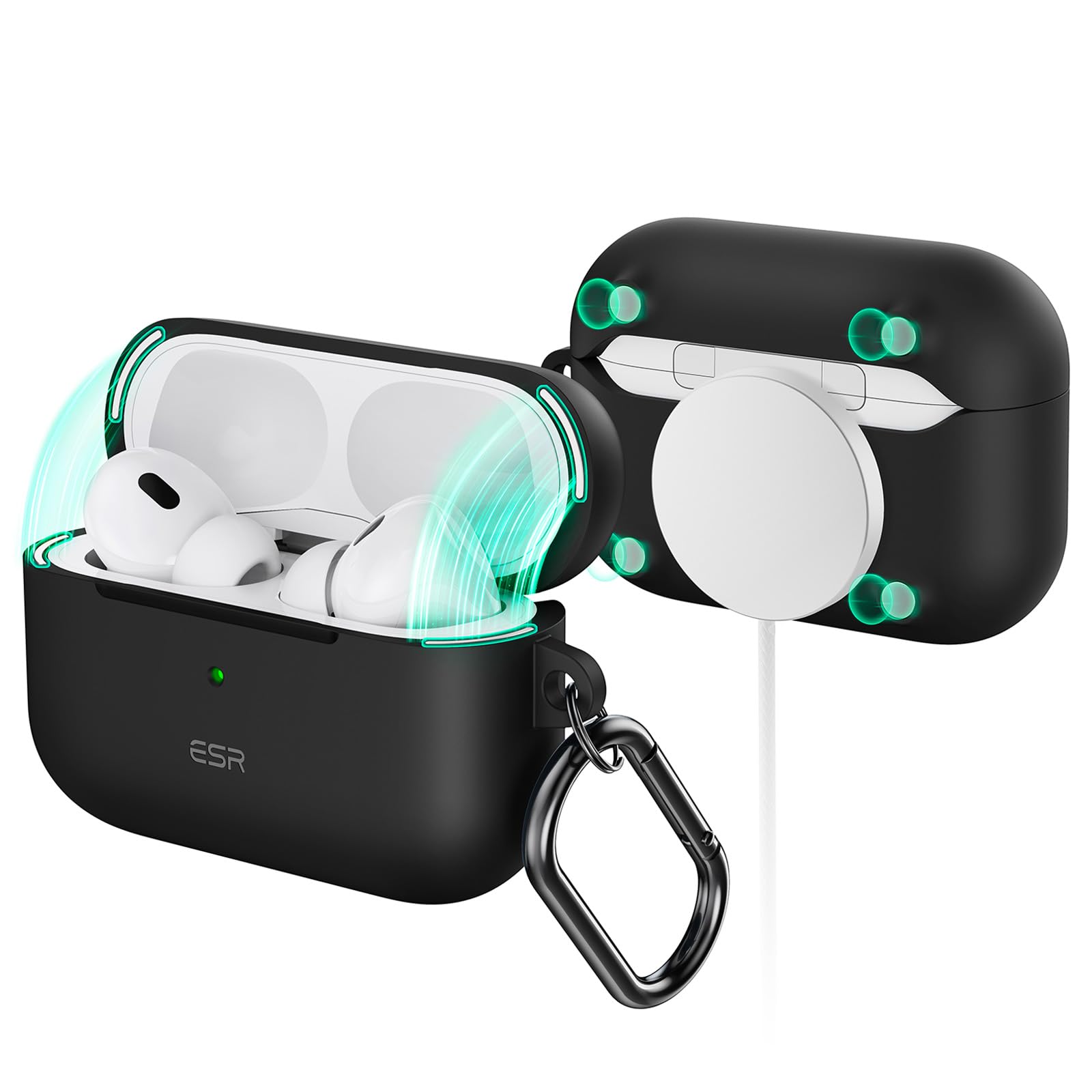 Capa Esr Para Airpods Pro De 2ª Geração Com Halolock Black