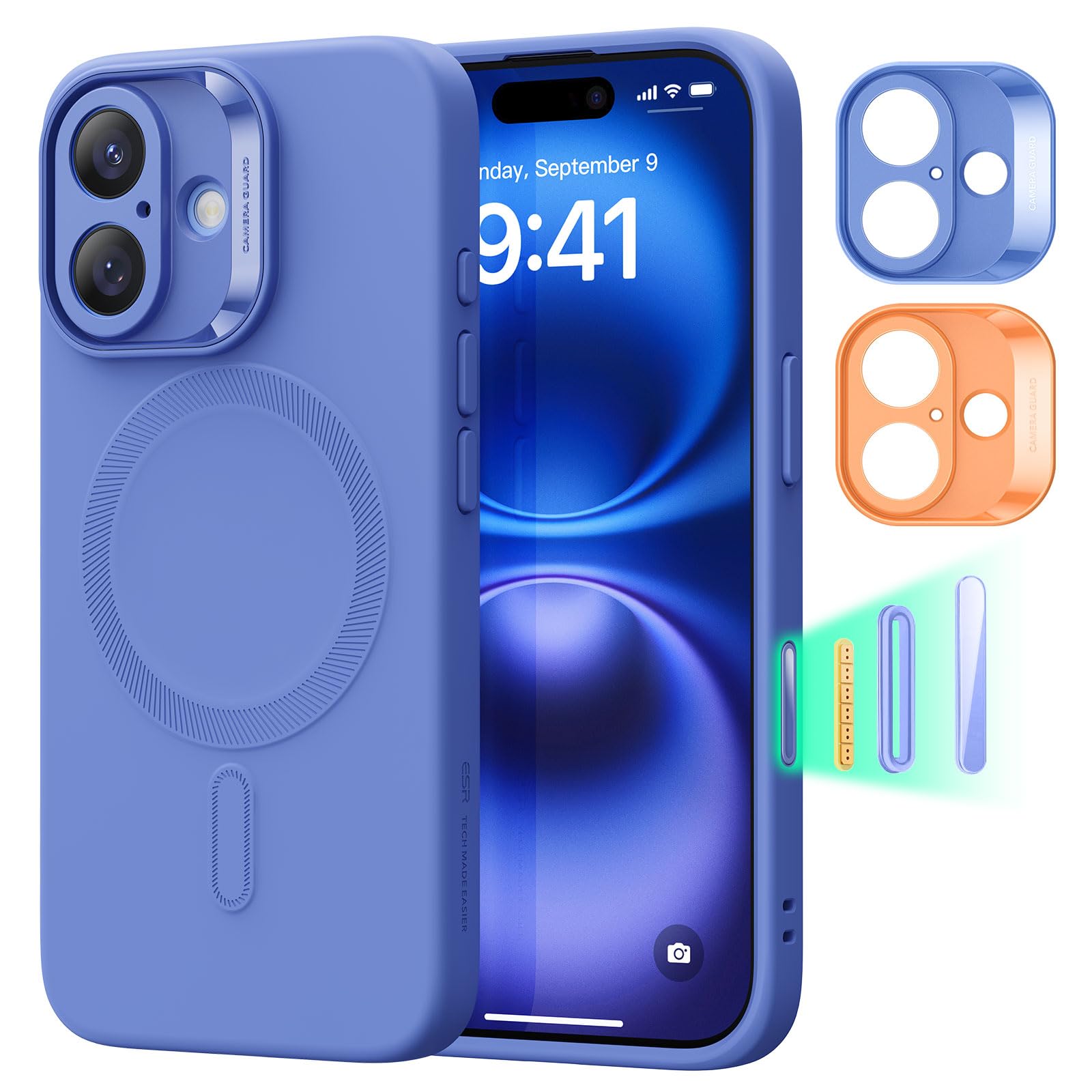 Capa De Telefone Esr Para Iphone 16 Plus Com Magsafe Ultramarine