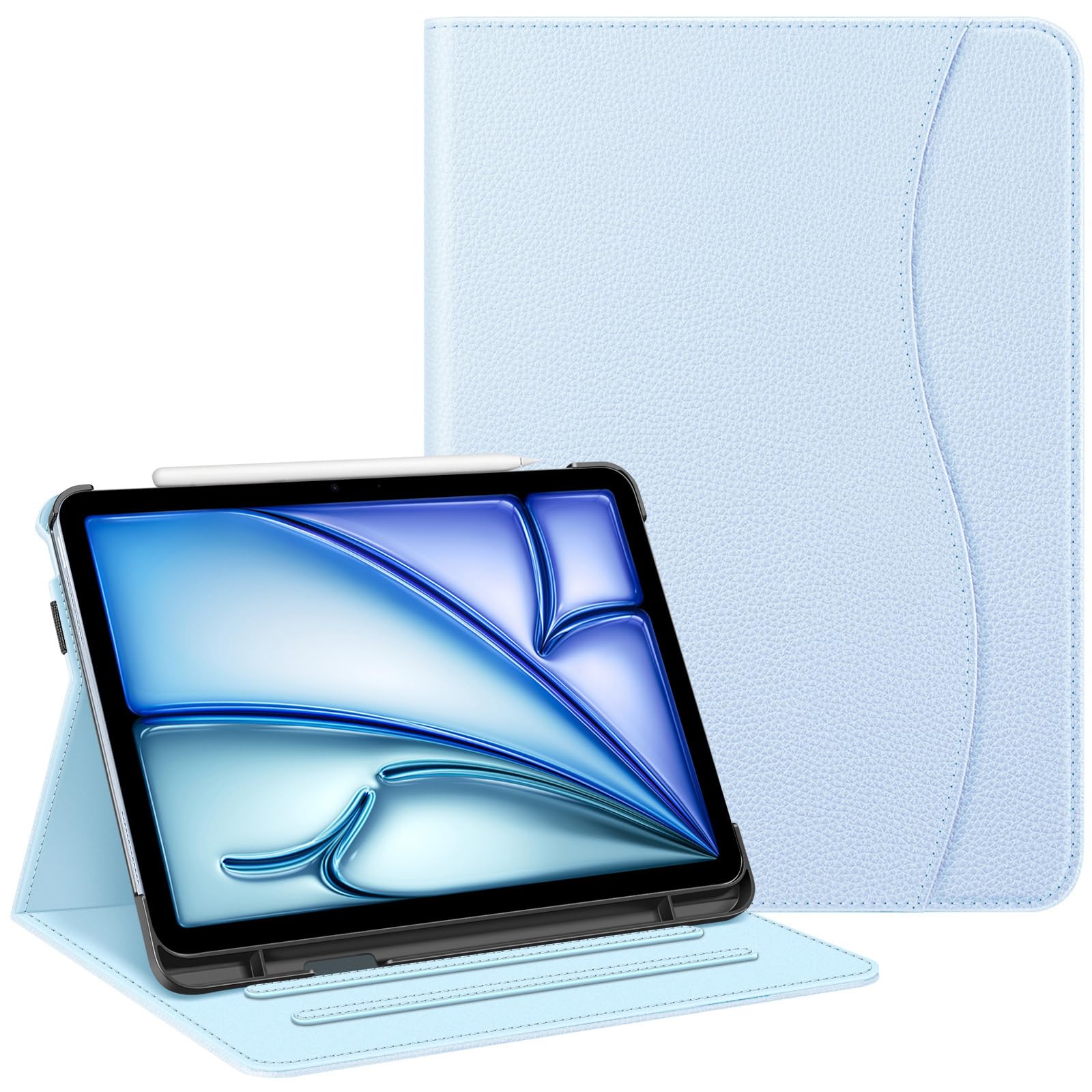 Capa Fintie Para Ipad Air De 11 Polegadas M3 (2025) /m2 (2024), Azul Celeste