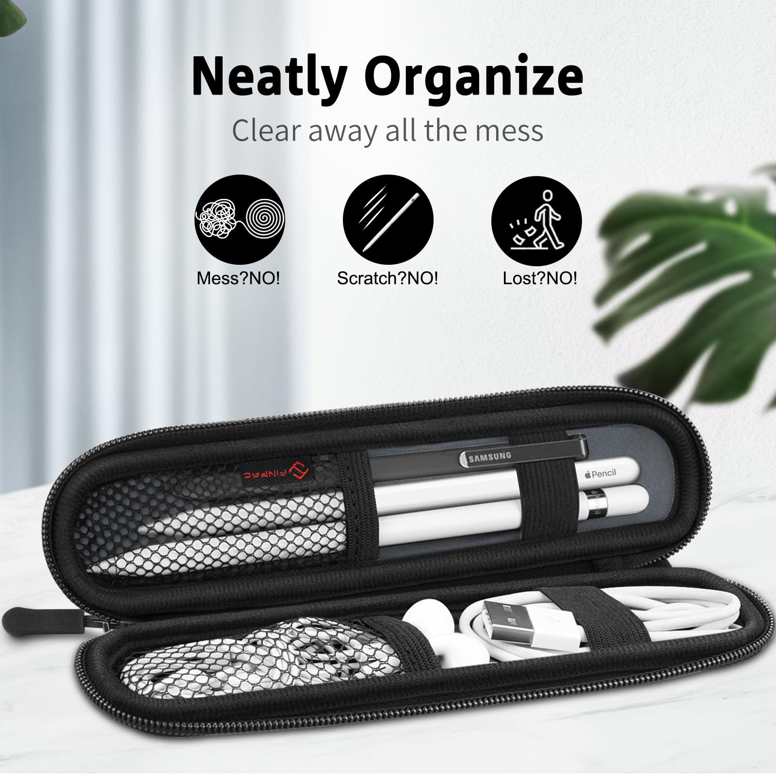 Estojo Porta-canetas Fintie Para Apple Pencil Pro Grey Neoprene