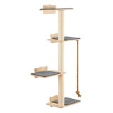 Cat Tree Vevor De 4 Camadas Com Prateleira De Parede E Pranchas De Salto