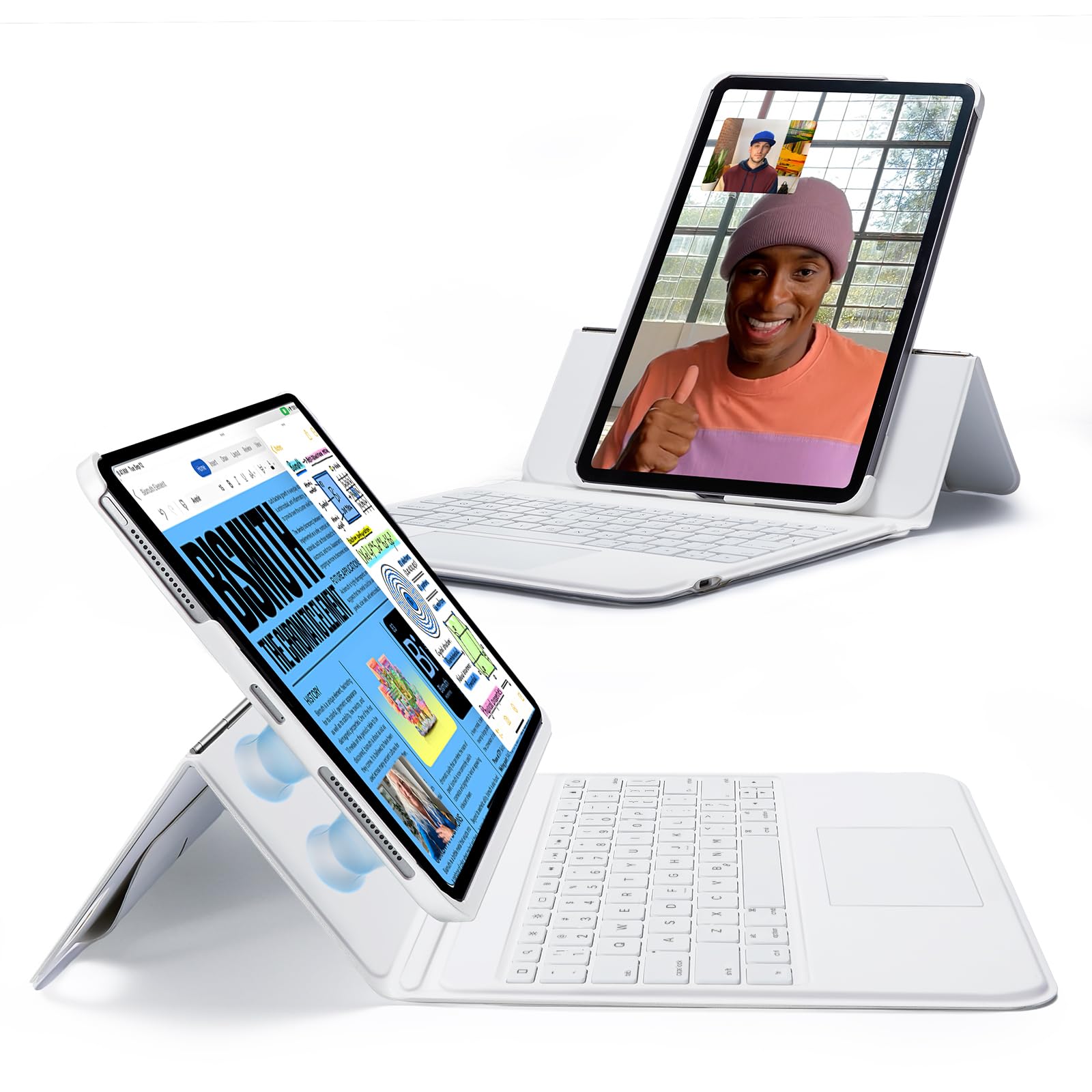 Capa De Teclado Esr Ascend Compatível Com Ipad Pro 12.9 Branca