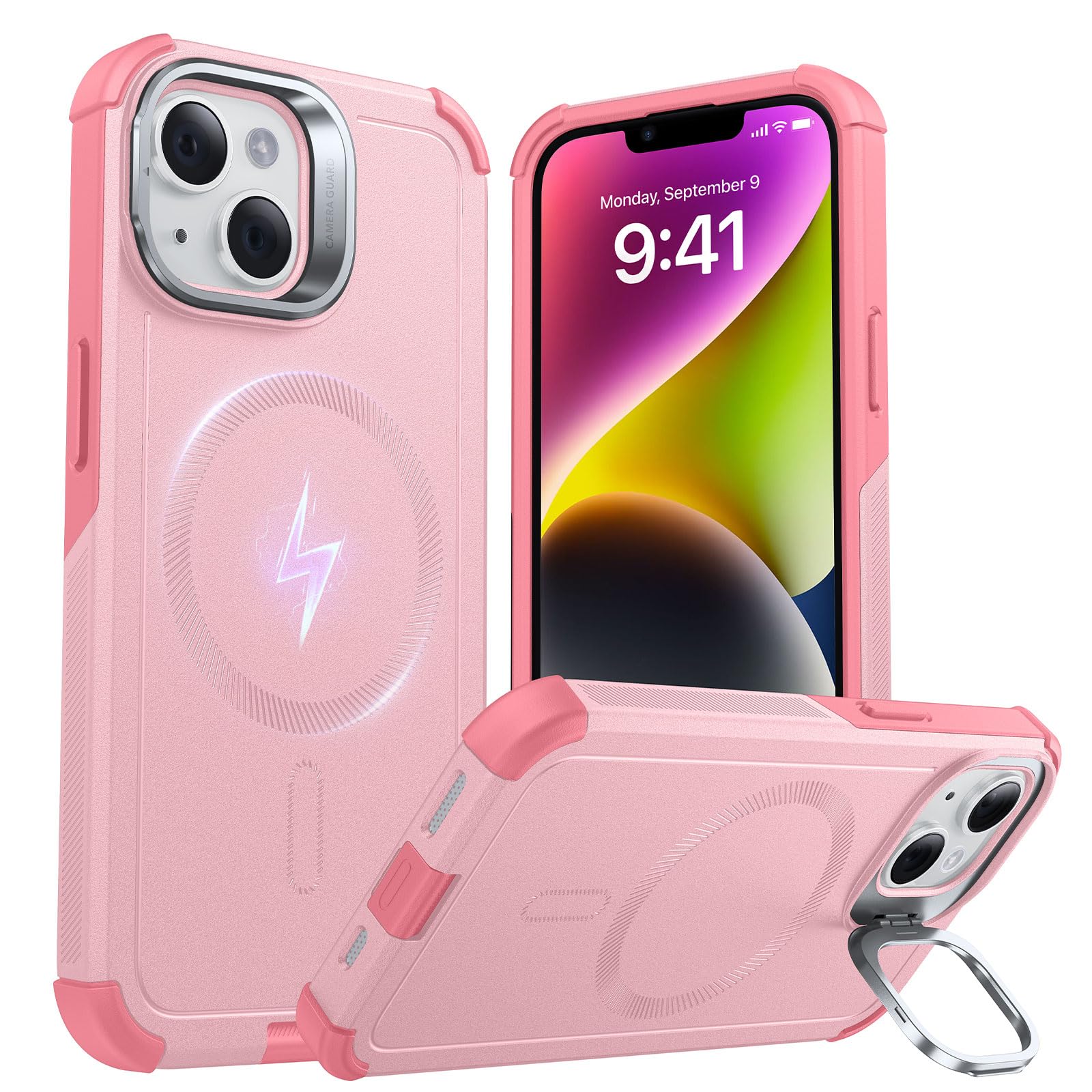 Capa De Telefone Esr Cyber Series Com Suporte Para Iphone 13/14 Rosa
