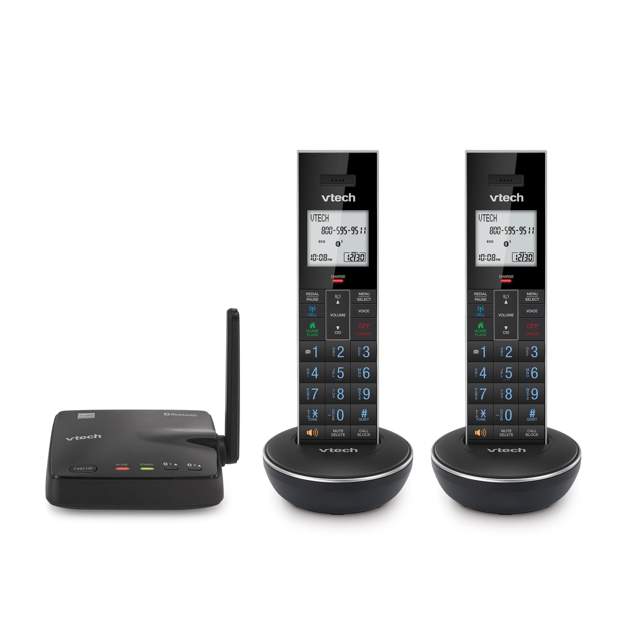 Telefone Sem Fio Vtech Ls6331-2 Com 2 Aparelhos, Bluetooth, Dect 6.0