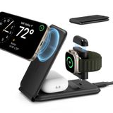 Suporte De Carregador Esr 3 Em 1 Para Magsafe Com Apple Watch Preto
