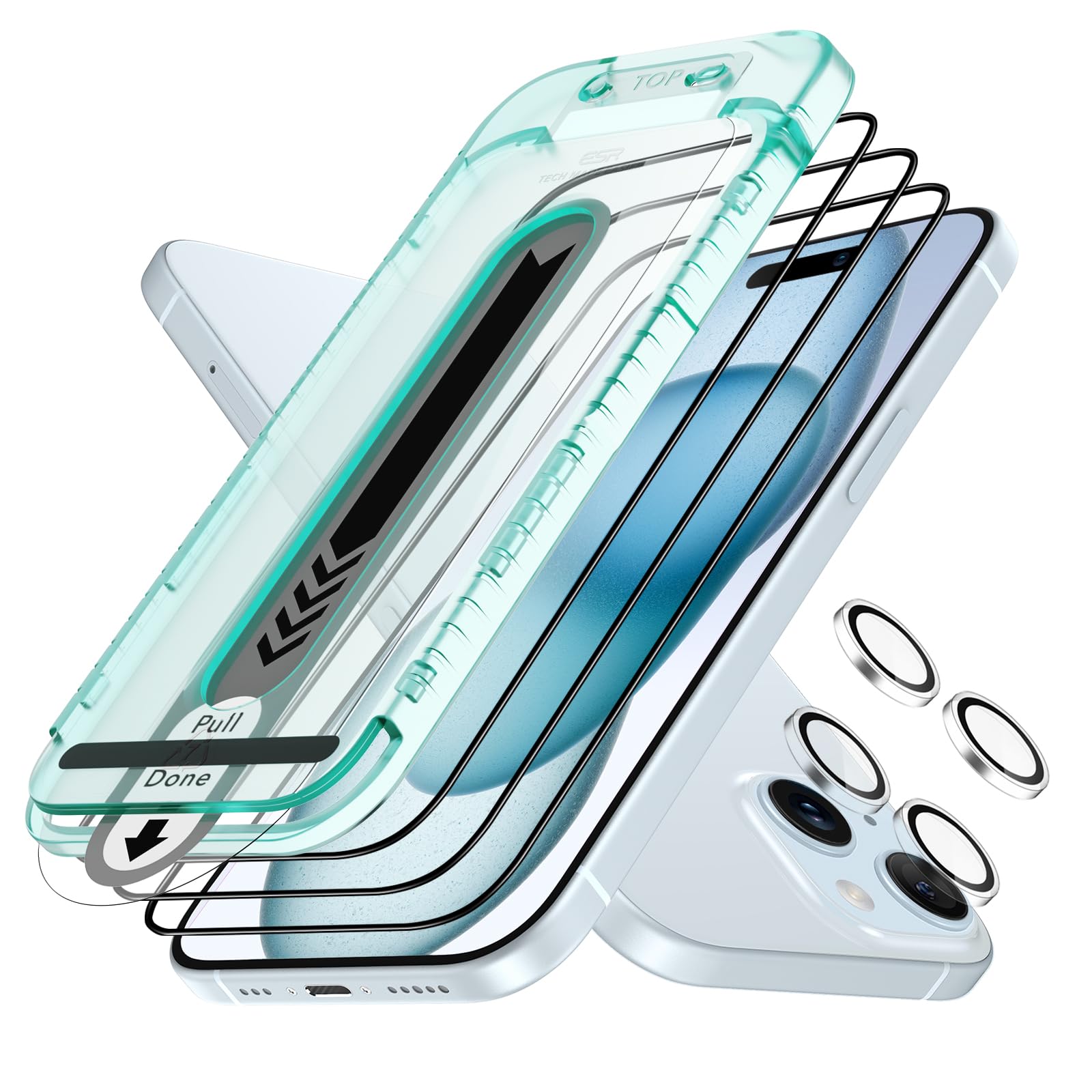 Protetor De Tela Esr Para Iphone 15 Plus Com Lente De Câmera 3+2