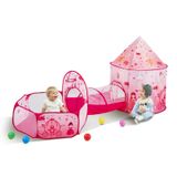 Tenda De Jogos Com Túnel Para Crianças Vevor 3 Em 1 Cor Magenta