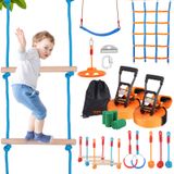 Pista De Obstáculos Warrior Vevor Warrior Para Crianças Com Slackline De 17 M