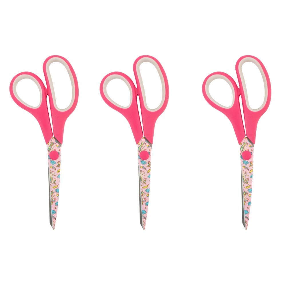 Scissors Singer All Purpose 19,7 Cm Com Lâminas Impressas, Pacote Com 3