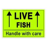 Adesivos Remarkable Live Fish Shipping Labels 6x8cm 250/rolo