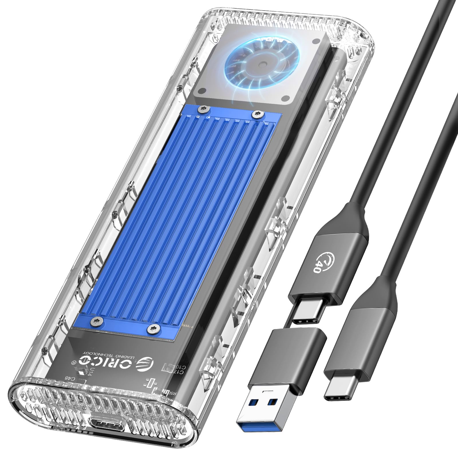 Compartimento Ssd Nvme Orico 40 Gbps Com Ventilador De 4 Tb