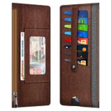 Cartão De Crédito Wallet Fintie Slim Com Bloqueio De Rfid Cinza Marrom