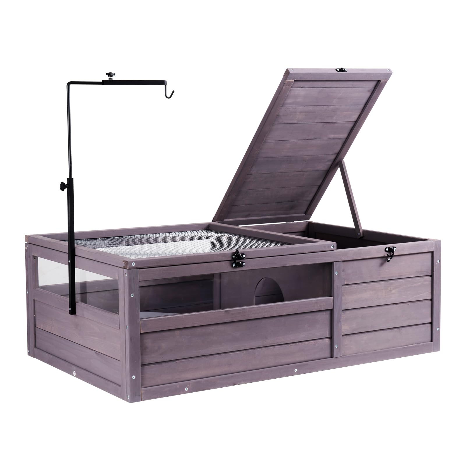 Casa De Madeira De Cedro Tortoise Habitat Vevor Interna/externa