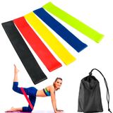 Kit 5 Faixas Elásticas Treino Musculação Fisioterapia Casa