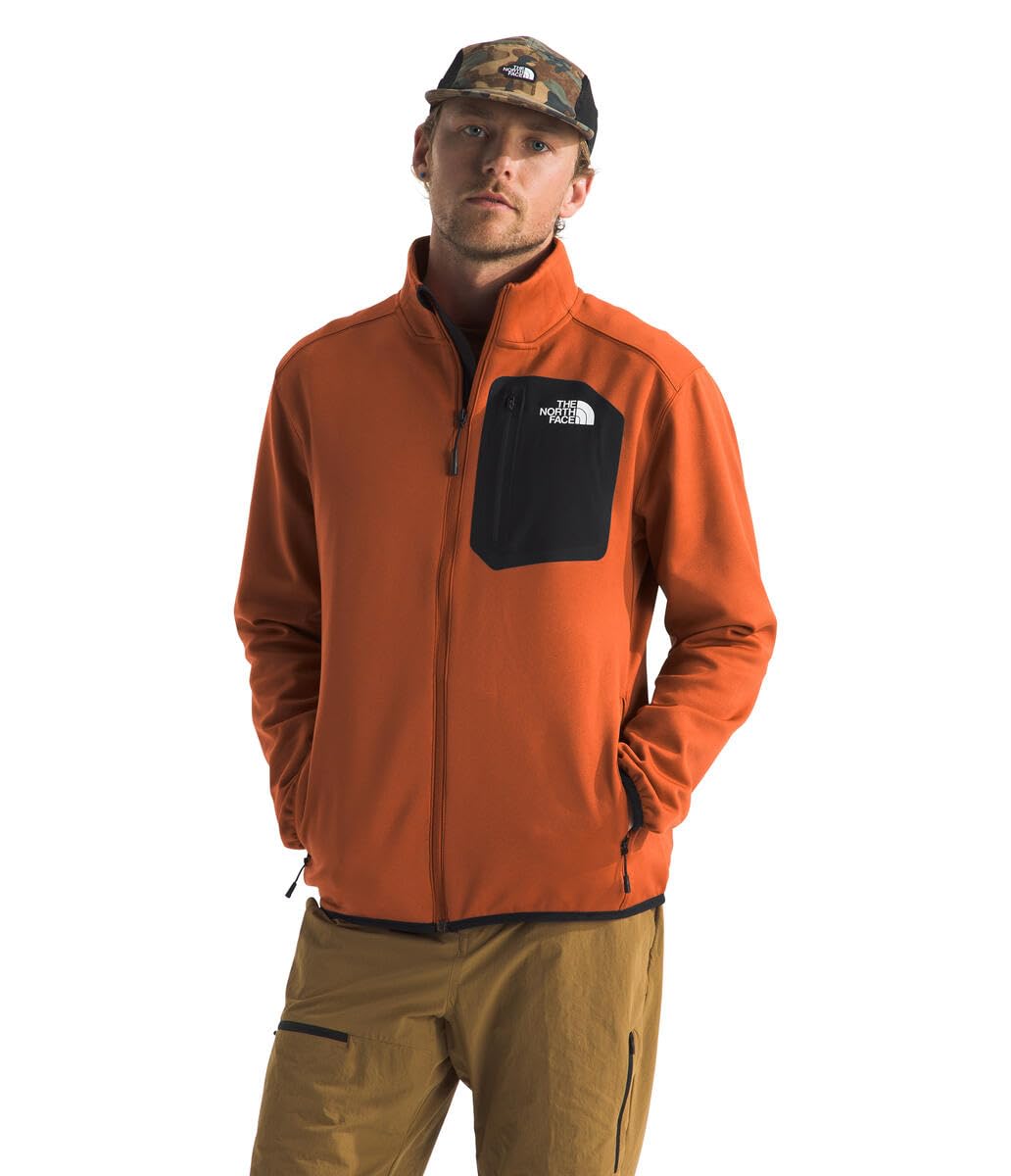 Jaqueta Masculina The North Face Crest Com Zíper Completo Em Cobre Terroso