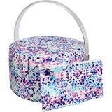Cesta De Costura Singer Premium Redonda Grande Com Bolsa Com Zíper