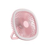 Mini Ventilador Mesa Luz Ring Light Usb Portátil Cor:rosa