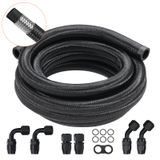 Kit De Linha De Combustível Vevor 10 Pés De Nylon Em Aço Inoxidável Trançado 10an