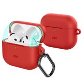 Capa Para Airpods 4 Esr Full Drop Protection Com Mosquetão Vermelho