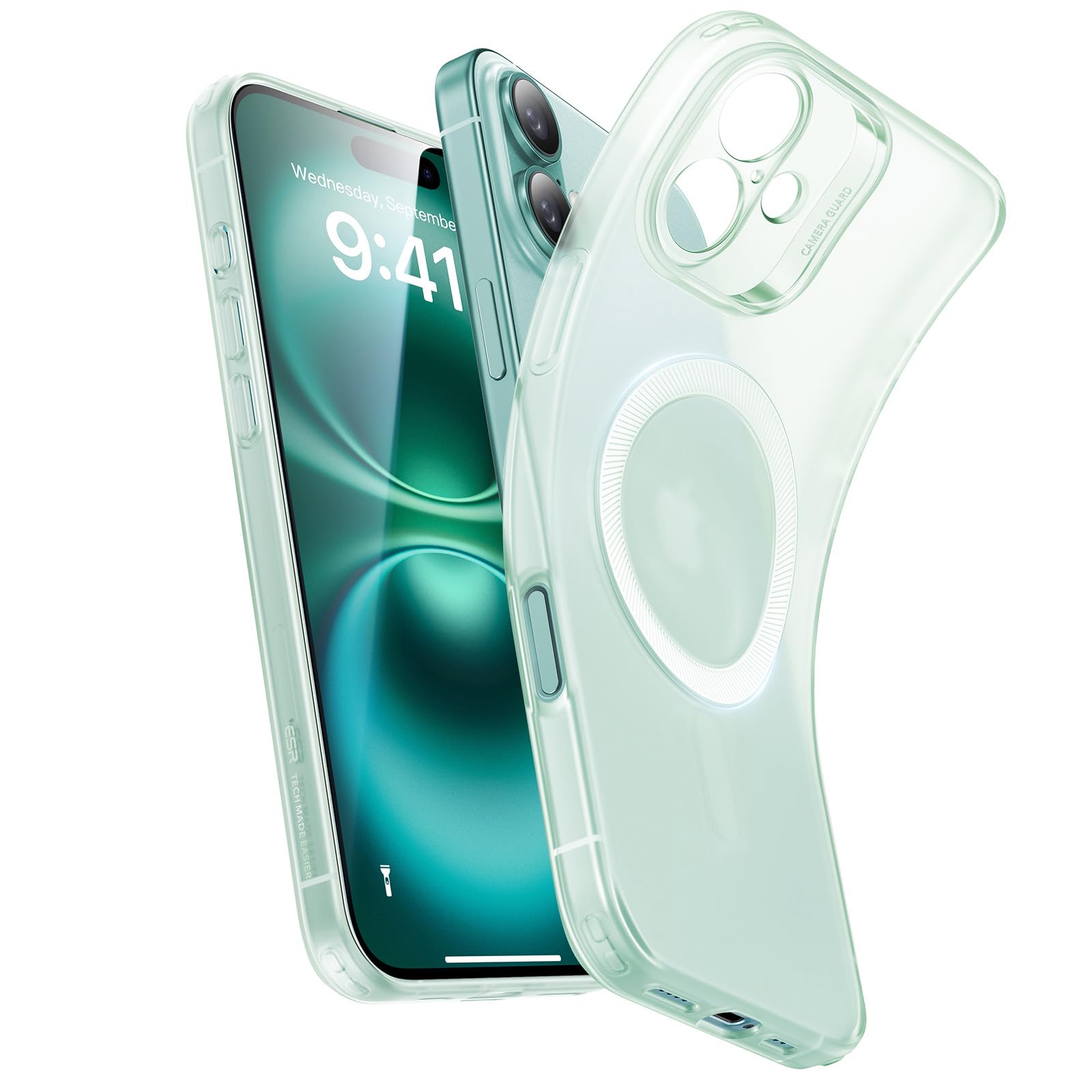 Capa De Telefone Esr Para Iphone 16 Compatível Com Magsafe Frosted Green