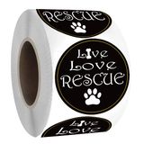 Adesivos Remarkable Live Love Rescue Animal Adoption De 2 Cm