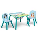 Conjunto De Mesa E Cadeiras Delta Children Bluey Com Armazenamento 3+