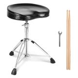 Drum Throne Vevor Com Altura Ajustável 540-670 Mm Com Baquetas