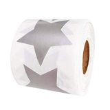 Etiquetas Adesivas: Folha Metálica Prateada Notável Em Forma De Estrela