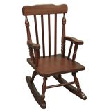 Cadeira De Balanço Infantil, Marca De Presente, Estilo Colonial Clássico De Madeira