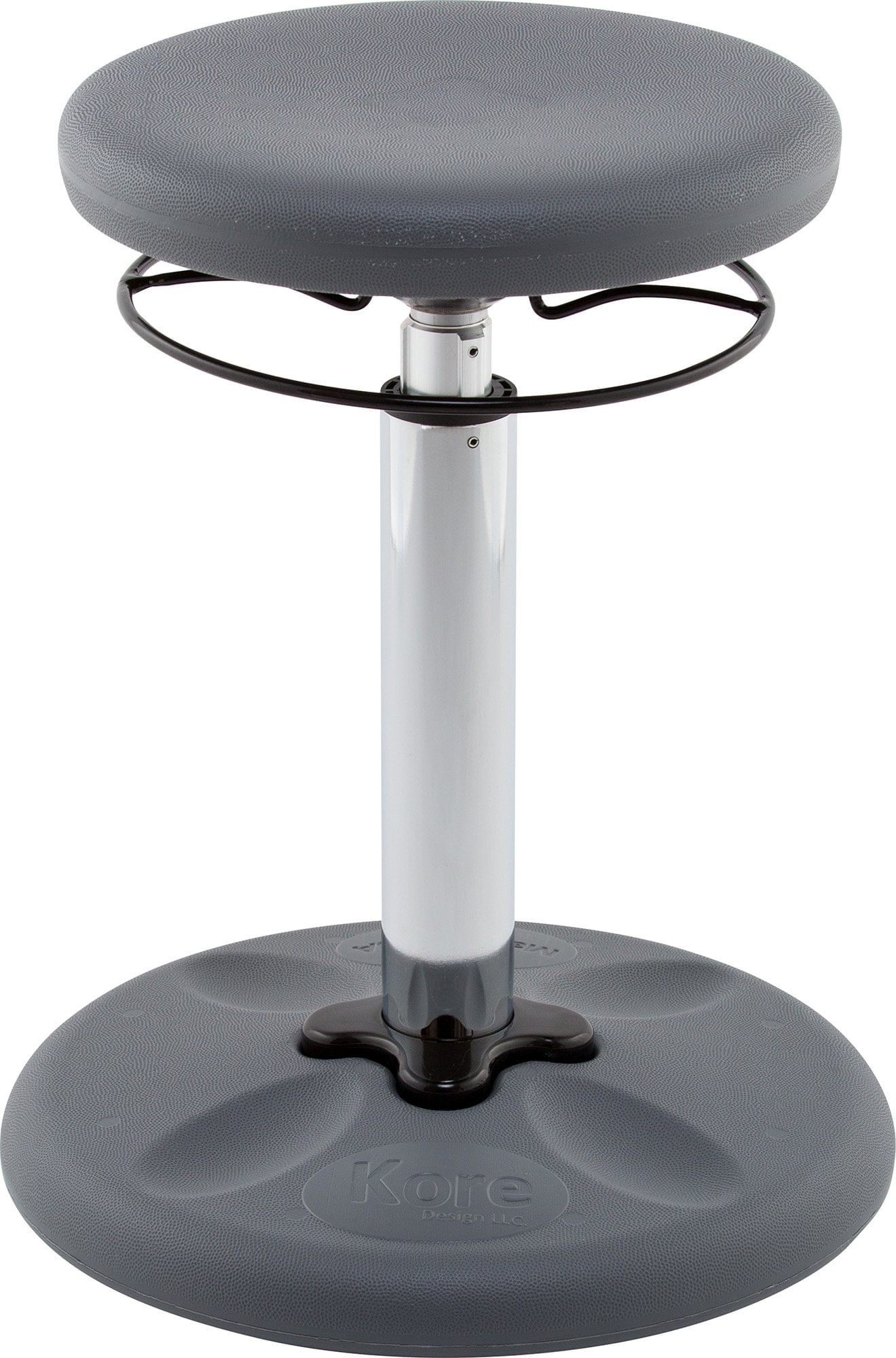 Cadeira Ajustável Wobble Stool Kore Design Para Crianças De 8 A 12 Anos, Cinza