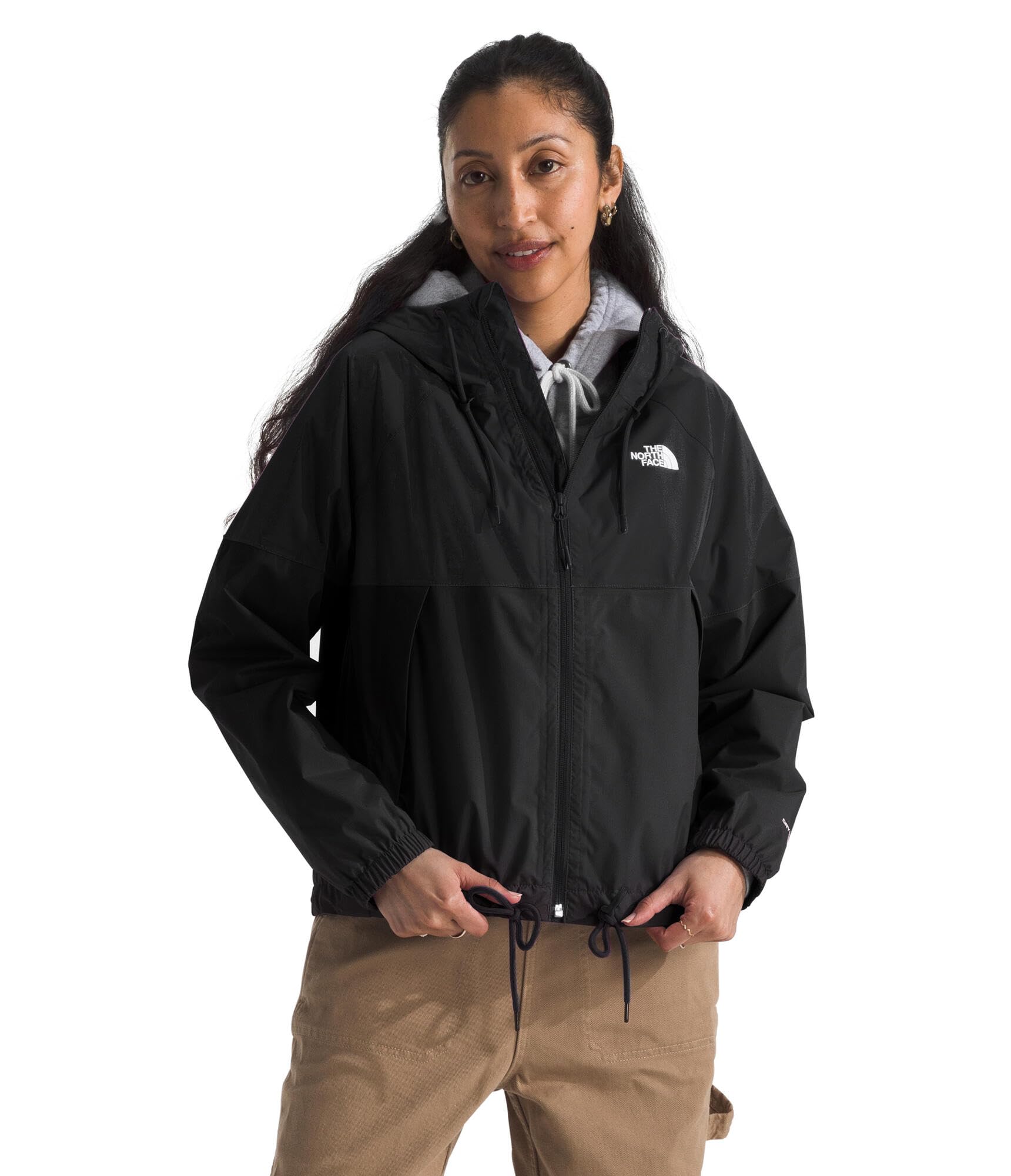 Moletom Feminino Com Capuz De Chuva The North Face Antora, Sem Pfas, Preto, 3gg