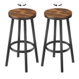 Bancos De Bar Mahancris Bahr1301, Giratório, Conjunto De 2 Marrons