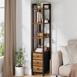 Estante De Livros Kluvis Skinny Para Espaços Estreitos Com 3 Gavetas De 150 Cm
