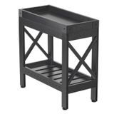 Mesa Lateral Zexvida Narrow Para Quarto, Sala De Estar, Espaço Pequeno