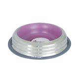 Comedouro Inox Premium Rosa 450ml - Antiderrapante, Durável E Fácil De Limpar