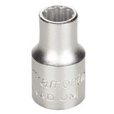 Soquete Estriado Aço Cromo Vanádio 10mm - Encaixe 3/8 Tramontina Pro Tramontina