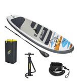 Prancha De Stand Up Inflável White Cap Com Remo + Bomba De Ar E Bolsa Bestway