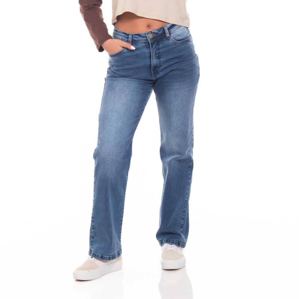 Calça Jeans Feminina Freesurf Reta Denin