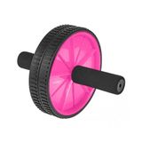 Roda Para Exercício Abdominal Lombar Exercise Wheel Rosa - Liveup