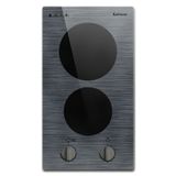 Fogão Elétrico Karinear 2 Queimadores 110v Woodgrain Glass