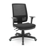 Cadeira Presidente Brizza Poliester Preto Backplax - Plaxmetal