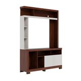 Estante Para Home Theater E Tv Até 50 Polegadas Elba 2 Portas Nogueira E Off White
