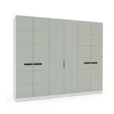 Guarda-roupa Casal Lisboa 6 Portas 4 Gavetas Branco E Verde
