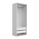 Guarda-roupa Modulado New Tuyo 2 Gavetas E 1 Cabideiro Branco 90 Cm