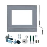 Toldo Cortina Cinza C/ Visor - 2,80m X 2,40m - Kit Completo